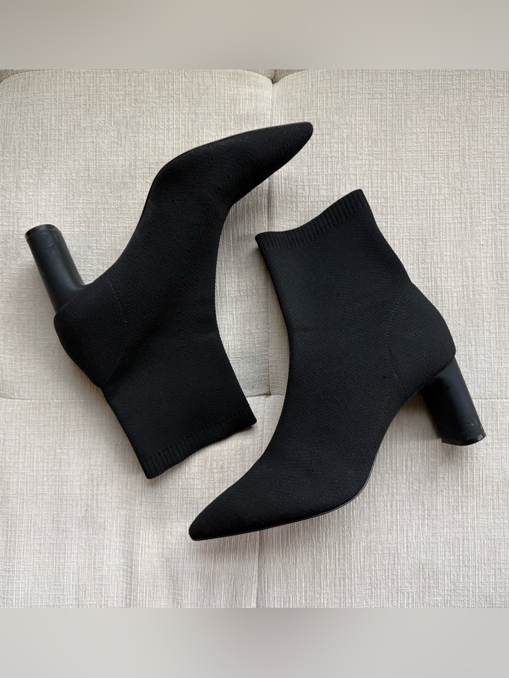 Zara Sock Pointed Heel Ankle Boots